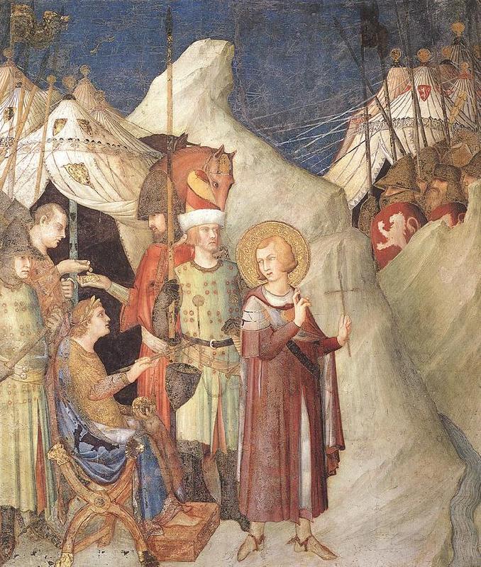 Simone Martini Saint Martin Renounces his Weapons France oil painting art